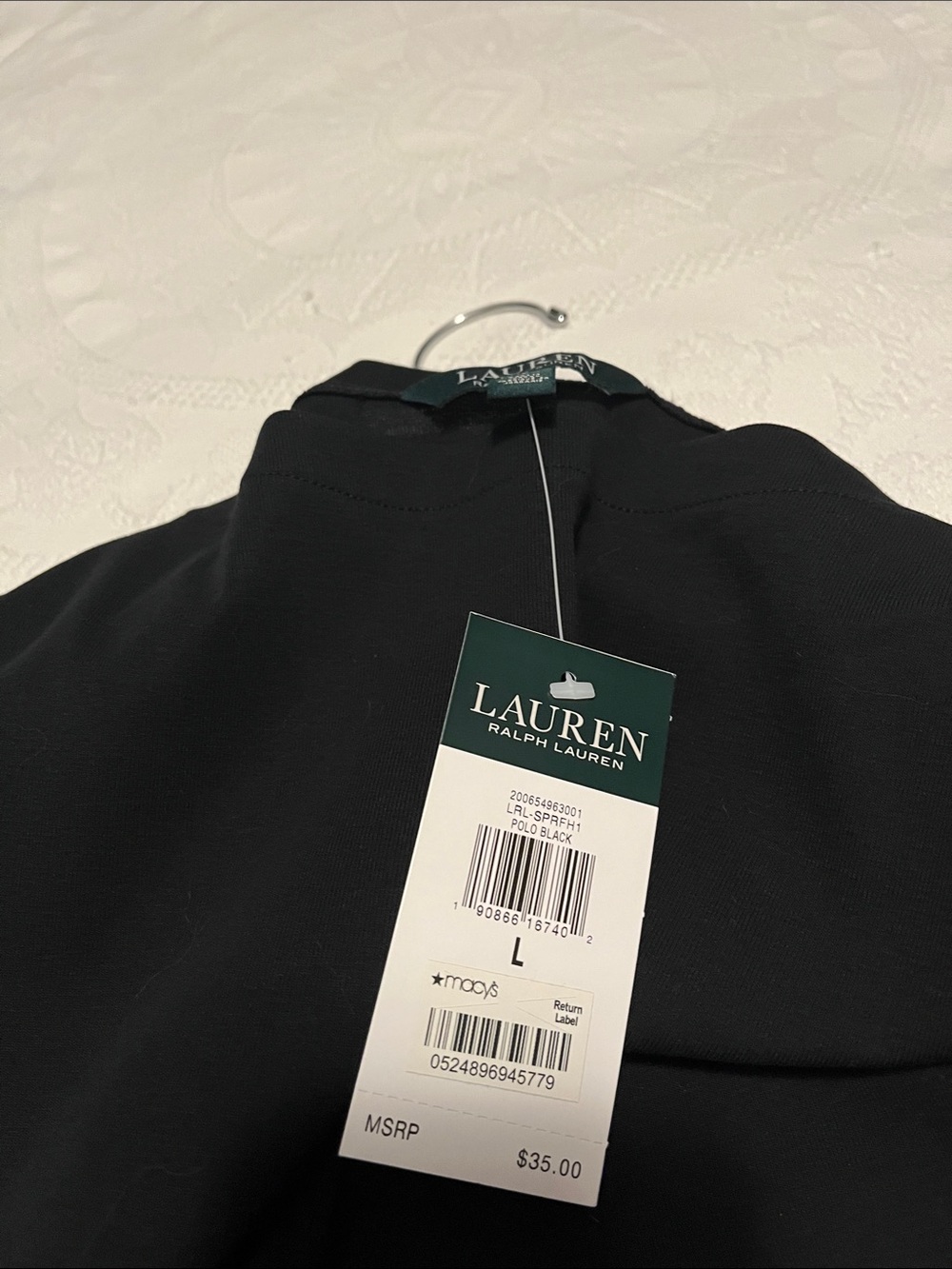 Ralph Lauren black cotton top in perfect condition size large - Picture 3 of 7